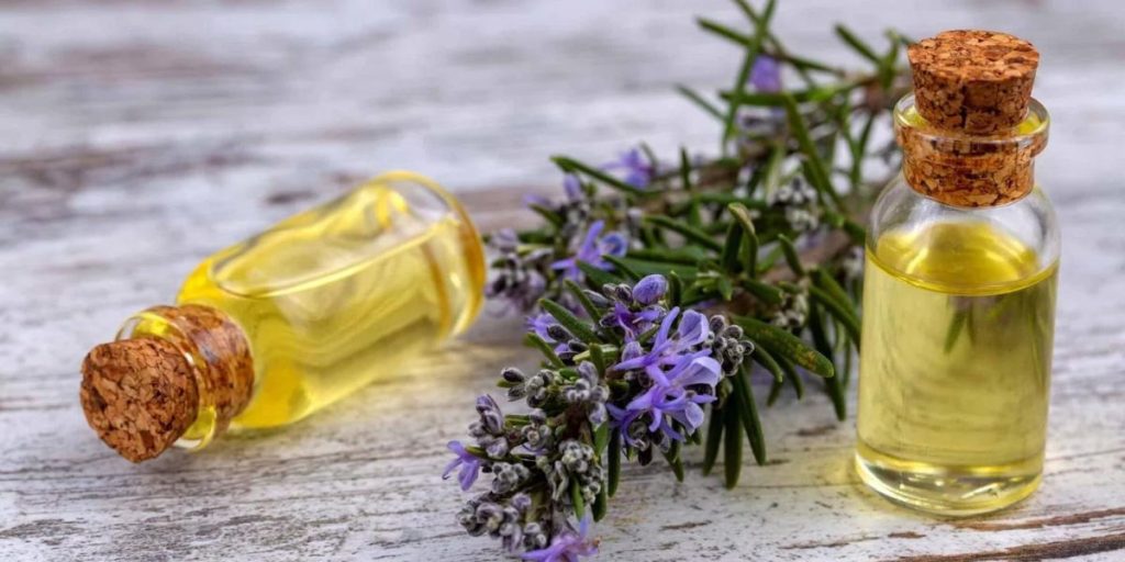 rosemary oil in bottle