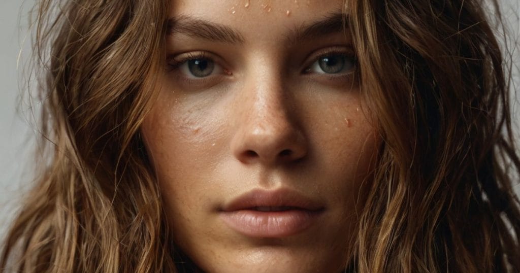 Woman with healthy hair after rosemary oiling