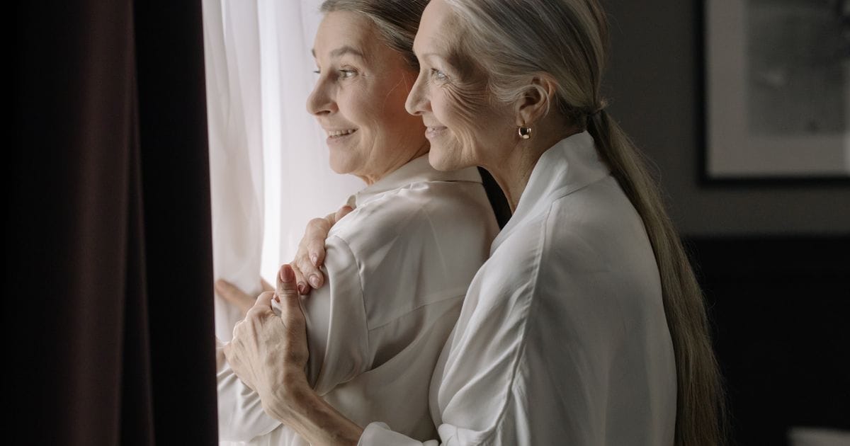 Happy woman with soft shiny hair